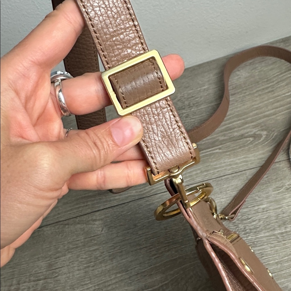 Hammitt Brown Leather Crossbody with Gold Studs - Picture 11 of 11